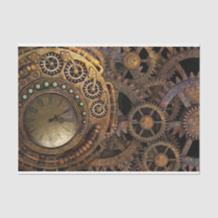 Papel De Seda Desconexión de los engranajes de reloj de vapor