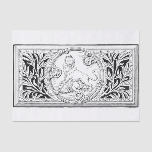 Papel De Seda Desconexión de marco de león (Anverso)