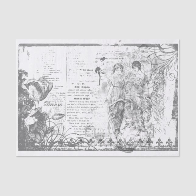 Papel De Seda Desconexión de marco para damas (Anverso)