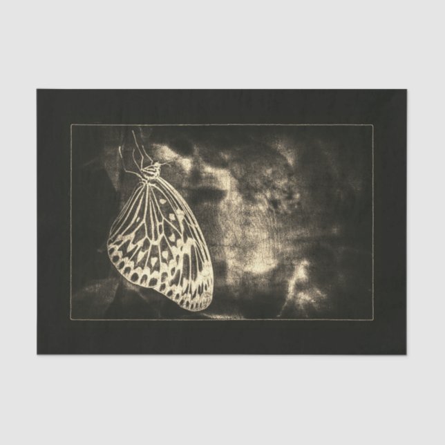 Papel De Seda Desconexión de mariposa de Sepia antigua (Anverso)