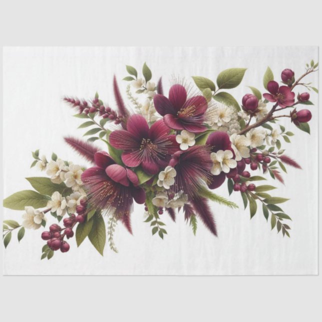 Papel De Seda Desconexión de oliage de Blossom (Anverso)