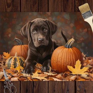 Papel De Seda Desconexión de otoño de Chocolate Labrador