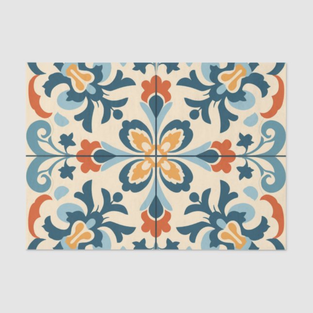 Papel De Seda Desconexión de patrón de mosaico en español (Anverso)