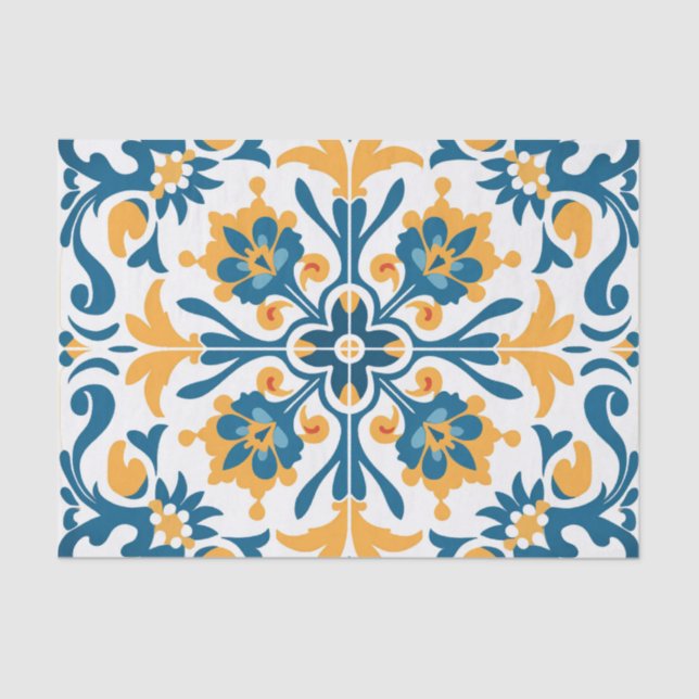 Papel De Seda Desconexión de patrón de mosaico en español (Anverso)