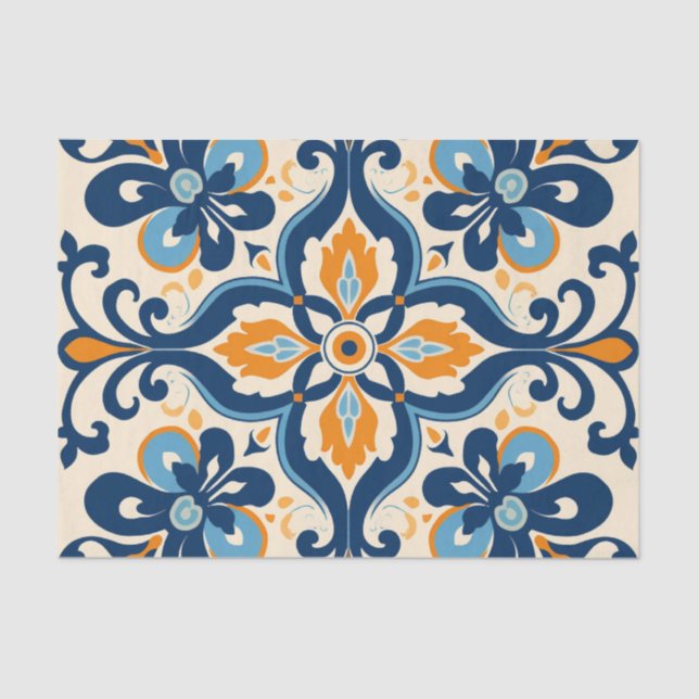 Papel De Seda Desconexión de patrón de mosaico en español (Anverso)