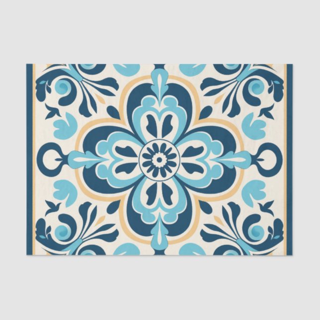 Papel De Seda Desconexión de patrón de mosaico en español (Anverso)