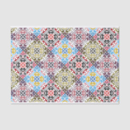 Papel De Seda Desconexión de patrones de cuadrados geométricos