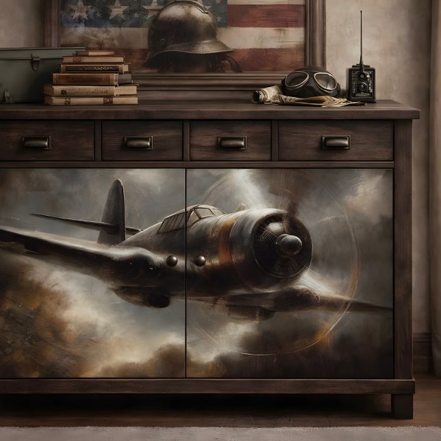 Papel De Seda Desconexión de plano de vintage (Vintage Plane Decoupage Tissue Paper)