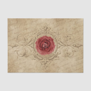 Papel De Seda Desconexión de Rosa de época