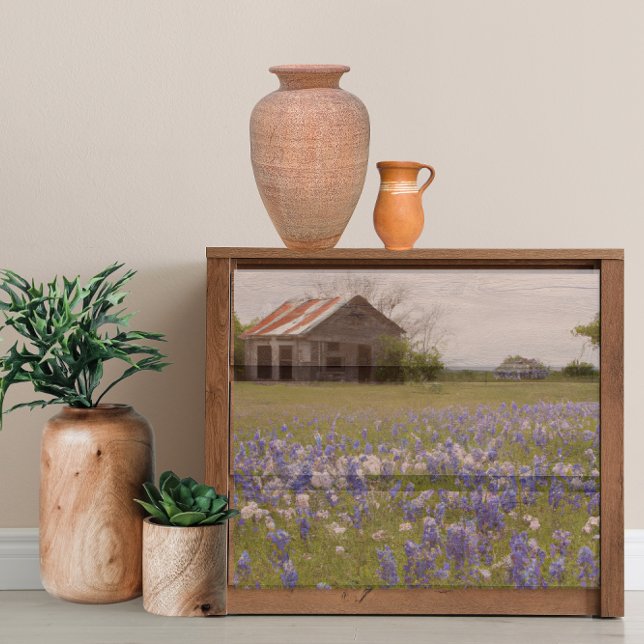 Papel De Seda Desconexión de Rustic Farm Texas Bluebonnets (Rusitc Barn Texas Blue Bonnets)
