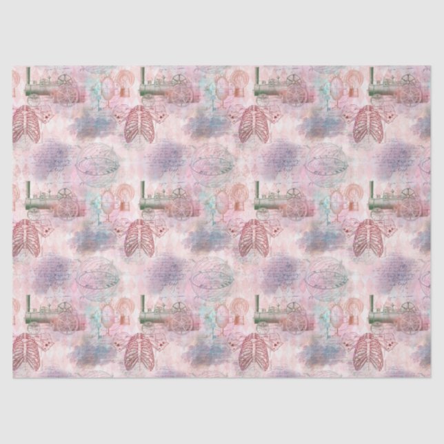 Papel De Seda Desconexión de trenes Steampunk y costillas (Anverso)