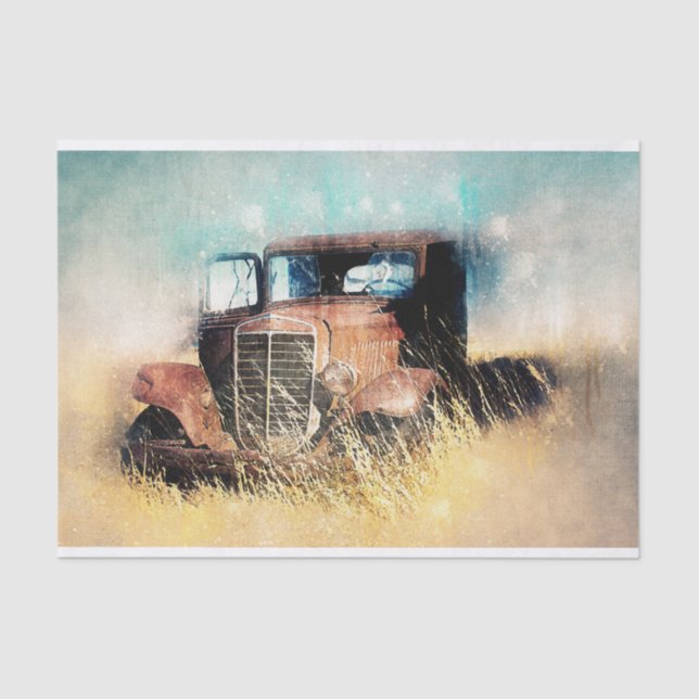 Papel De Seda Desconexión de un viejo camión viejo y ruso (Anverso)