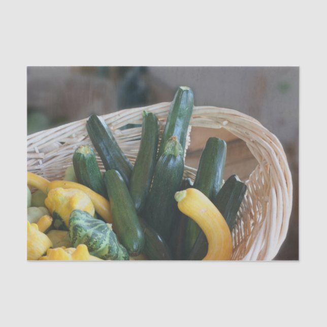 Papel De Seda Desconexión de zucchini Squash Gourd Vegetables (Anverso)