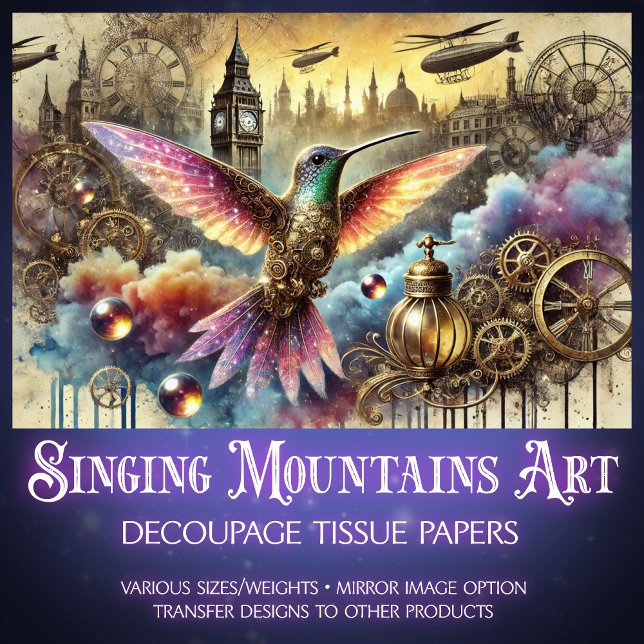 Papel De Seda Desconexión del paisaje de Steampunk Hummingbird (Subido por el creador)