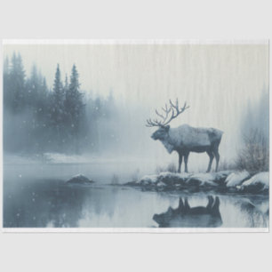 Papel De Seda Desconexión del paisaje invernal de Caribou