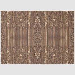 Papel De Seda Desconexión del panel de madera rústica