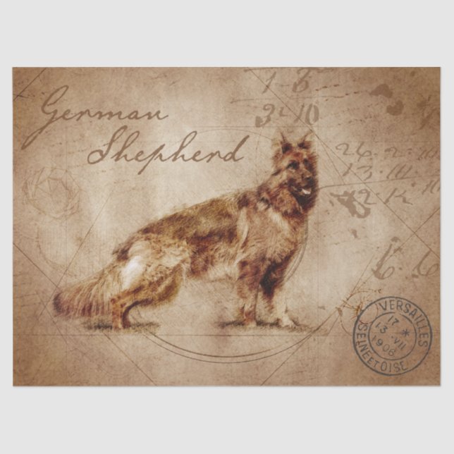 Papel De Seda Desconexión del pastor alemán (Anverso)