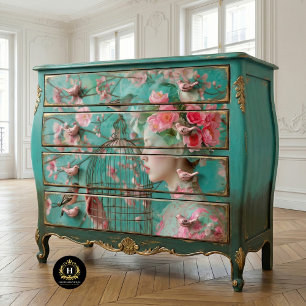 Papel De Seda Desconexión Floral Gorra de jaulas únicas