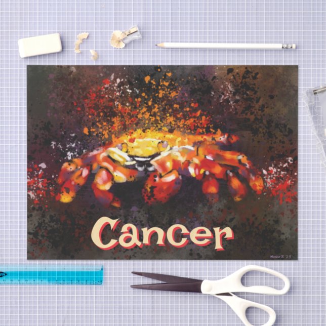 Papel De Seda Desconexión personalizada de Cáncer de Playa Coste (Artesanía)