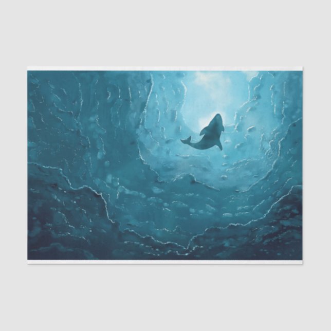 Papel De Seda Desconexión submarina de la ballena oceánica (Anverso)