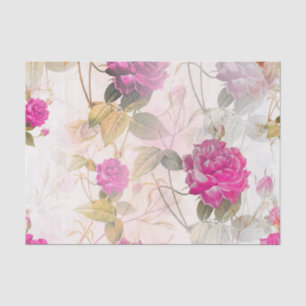 Papel De Seda Desconfianza de Rosas de cosecha rosa