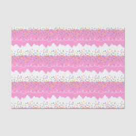 Papel De Seda Descongelamiento de pasteles de cumpleaños rosados