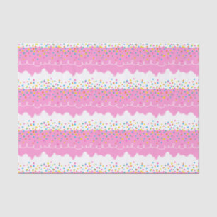 Papel De Seda Descongelamiento de pasteles de cumpleaños rosados