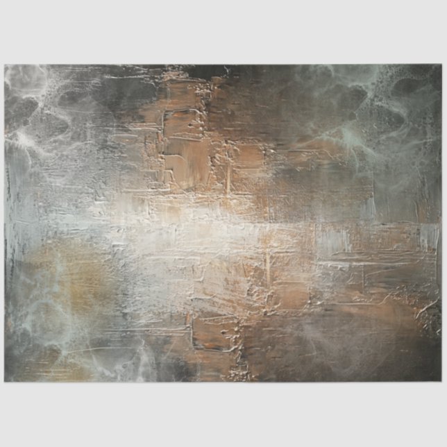 Papel De Seda Descripción Ruido metálico de cobre falso texturad (Anverso)