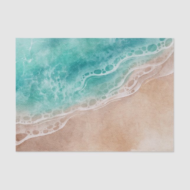 Papel De Seda Desembarco de la playa de Ocean Tide (Anverso)