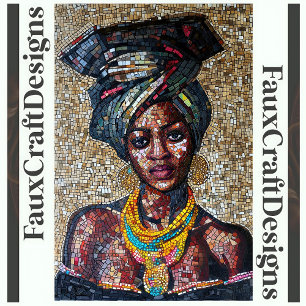 Papel De Seda Desenfundar Guay Nigerian Faux Mosaic 038