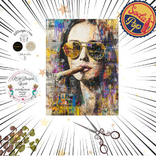 Papel De Seda Desengañar a la mujer que fuma los años 60