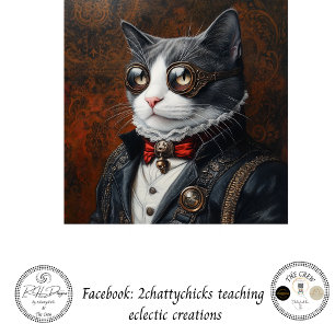 Papel De Seda Desengañar al gato victoriano de San Valentín