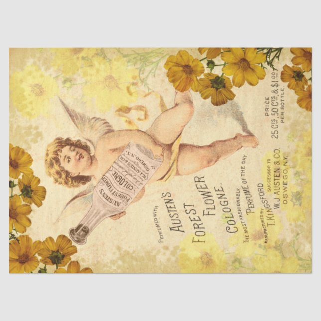 Papel De Seda Desenlace antiguo de Cherub en Colonia (Anverso)