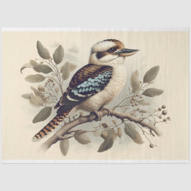 Papel De Seda Desenlace australiano de Kookaburra (Anverso)