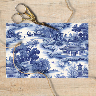 Papel De Seda Desenlace azul
