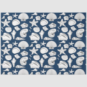 Papel De Seda Desenlace azul de la Marina Náutica