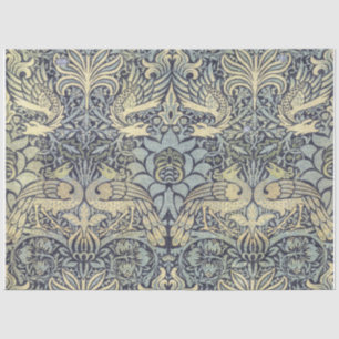 Papel De Seda Desenlace azul de William Morris Peacock y Dragon