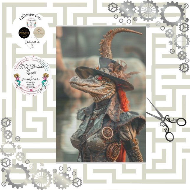 Papel De Seda Desenlace cautivador del lagarto de Steampunk Vivi (Subido por el creador)
