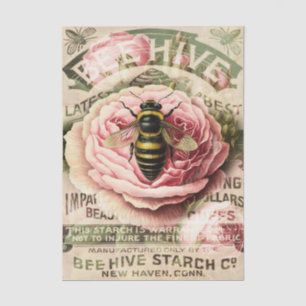 Papel De Seda Desenlace Chic De Rosa Rosa Vintage Bee Shabby