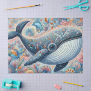 Papel De Seda Desenlace costero de la playa de ballenas grises y