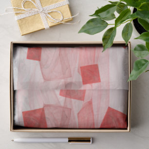Papel De Seda Desenlace cuadrado geométrico rojo oscuro