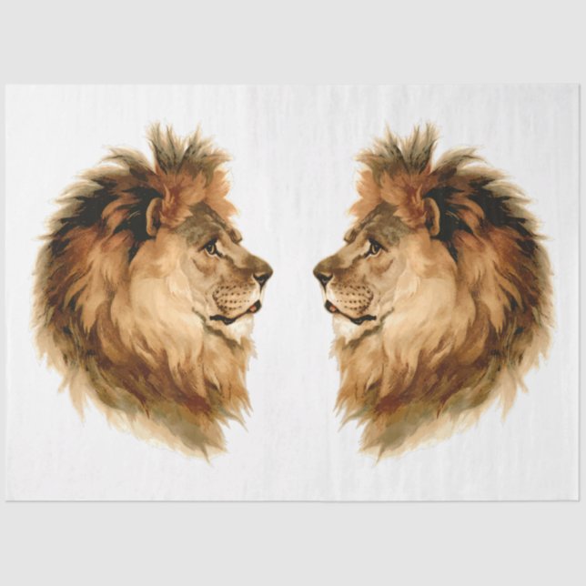 Papel De Seda Desenlace de animales salvajes de África de la épo (Anverso)