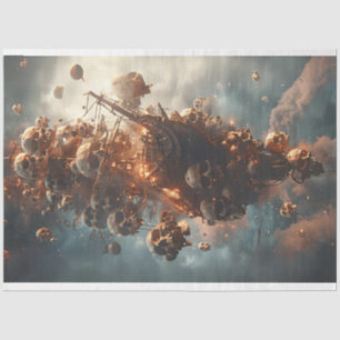 Papel De Seda Desenlace de avión de Pirate Ship Skulls