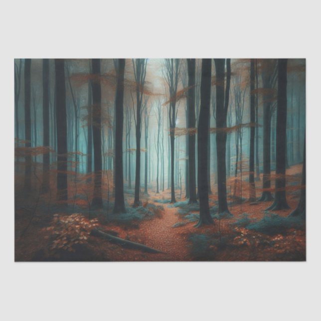 Papel De Seda Desenlace de Bosques Moody Woods del Otoño (Anverso)