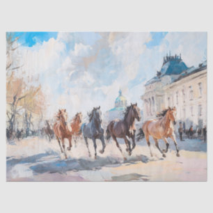 Papel De Seda Desenlace de caballos de Gallop Urbanos