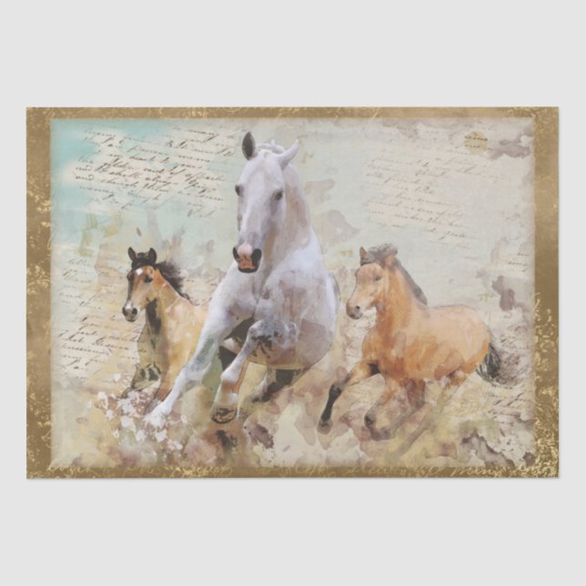 Papel De Seda Desenlace de caballos salvajes (Anverso)