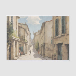 Papel De Seda Desenlace de calles románticas francesas vintage