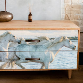 Papel De Seda Desenlace de Carreras de caballos blancos