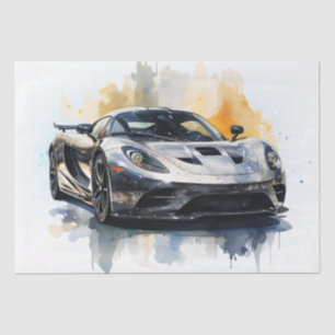 Papel De Seda Desenlace de coches de Carreras de Supercar
