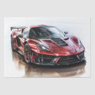 Papel De Seda Desenlace de coches de Carreras de Supercar
